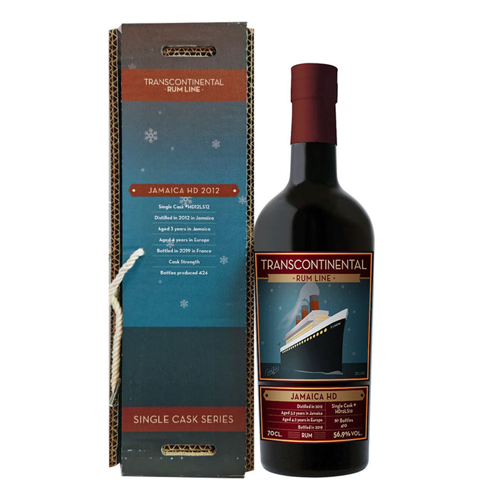 Transcontinental Rum Line Jamaica HD 2012 Single Cask #HD12LS12 ABV 56.9% 70cl