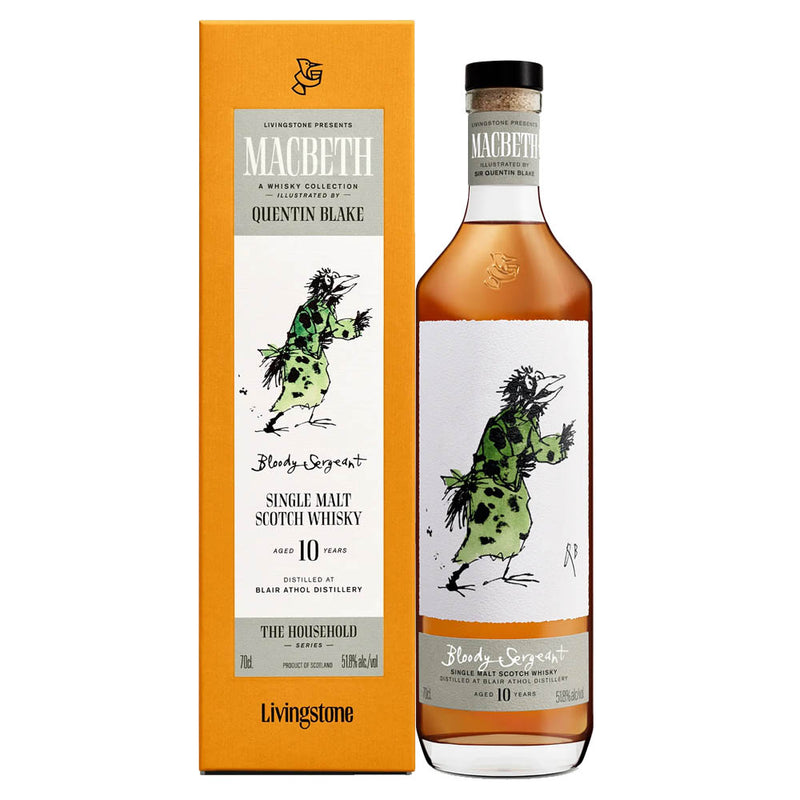 Blair Athol 10 Year Old - Bloody Sergeant Household Series Macbeth Act One Highland Single Malt Scotch Whisky ABV 51.8% 700ml