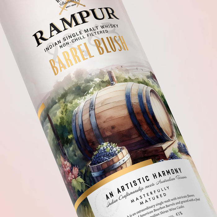 Rampur Barrel Blush Indian Single Malt Whisky ABV 45% 700ml