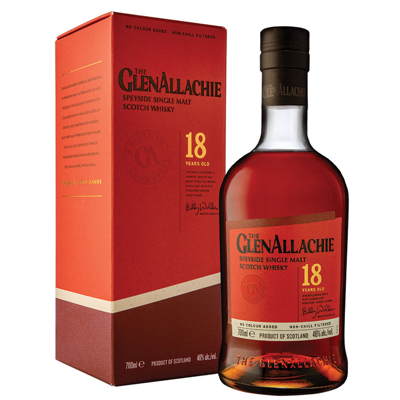 (EOY Sale - discount at check out) The Glenallachie 18 Year Old Speyside Single Malt Scotch Whisky ABV 46% 70cl with Gift Box