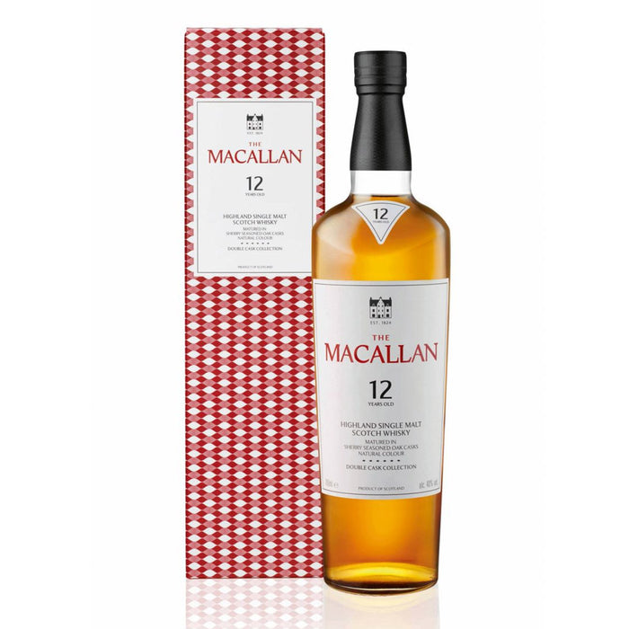 The Macallan 12 Year Old Double Cask Highland Single Malt Scotch Whisky ABV 40% 70cl with Gift Box