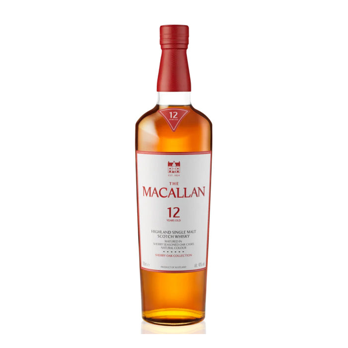 The Macallan 12 Year Old Sherry Oak Highland Single Malt Scotch Whisky ABV 40% 70cl with Gift Box
