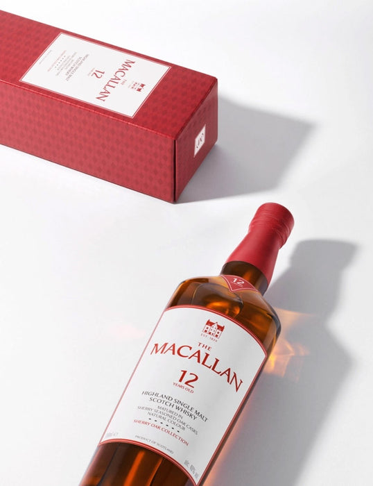 The Macallan 12 Year Old Sherry Oak Highland Single Malt Scotch Whisky ABV 40% 70cl with Gift Box
