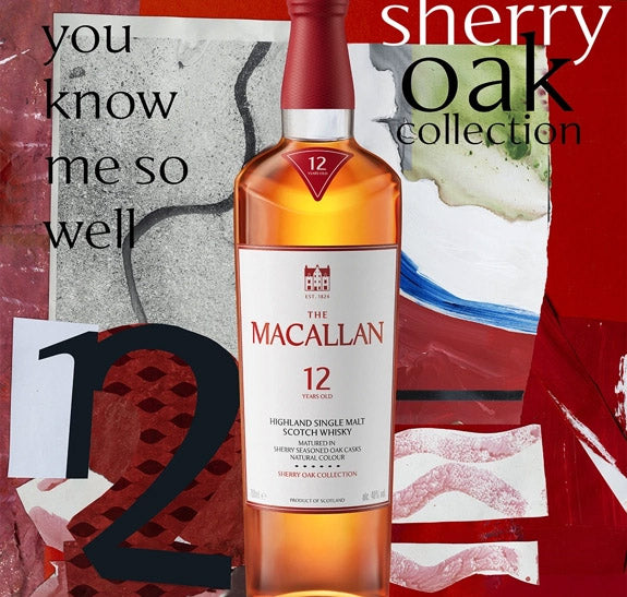 The Macallan 12 Year Old Sherry Oak Collection Highland Single Malt Scotch Whisky ABV 43% 70cl with Gift Box