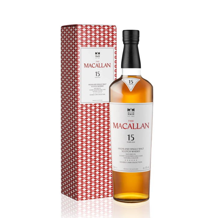 The Macallan 15 Year Old Double Cask Highland Single Malt Scotch Whisky ABV 43% 70cl with Gift Box