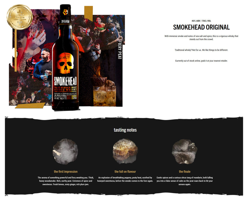 Smokehead Original Islay Single Malt Scotch Whisky ABV 43% 700ml