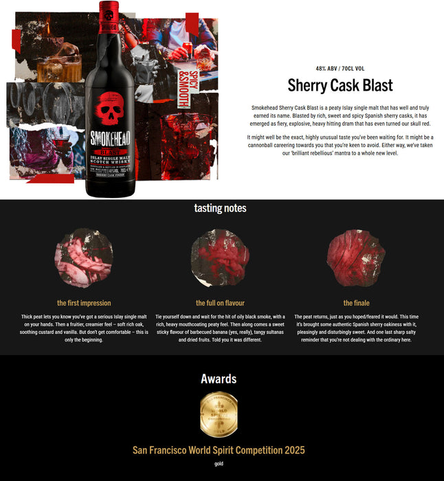 Smokehead Sherry Cask Blast Single Malt Scotch Whisky ABV 48% 700ml