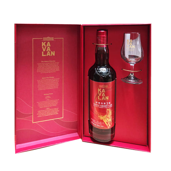 (12.12xChristmas Sale) (Gift Set)  Kavalan Triple Sherry Cask Single Malt Whisky Year of The Horse 2026 Exclusive Edition Gift Set ABV 40% 700ml