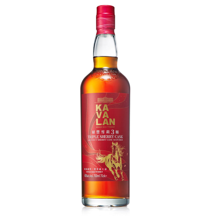 (12.12xChristmas Sale) (Gift Set)  Kavalan Triple Sherry Cask Single Malt Whisky Year of The Horse 2026 Exclusive Edition Gift Set ABV 40% 700ml