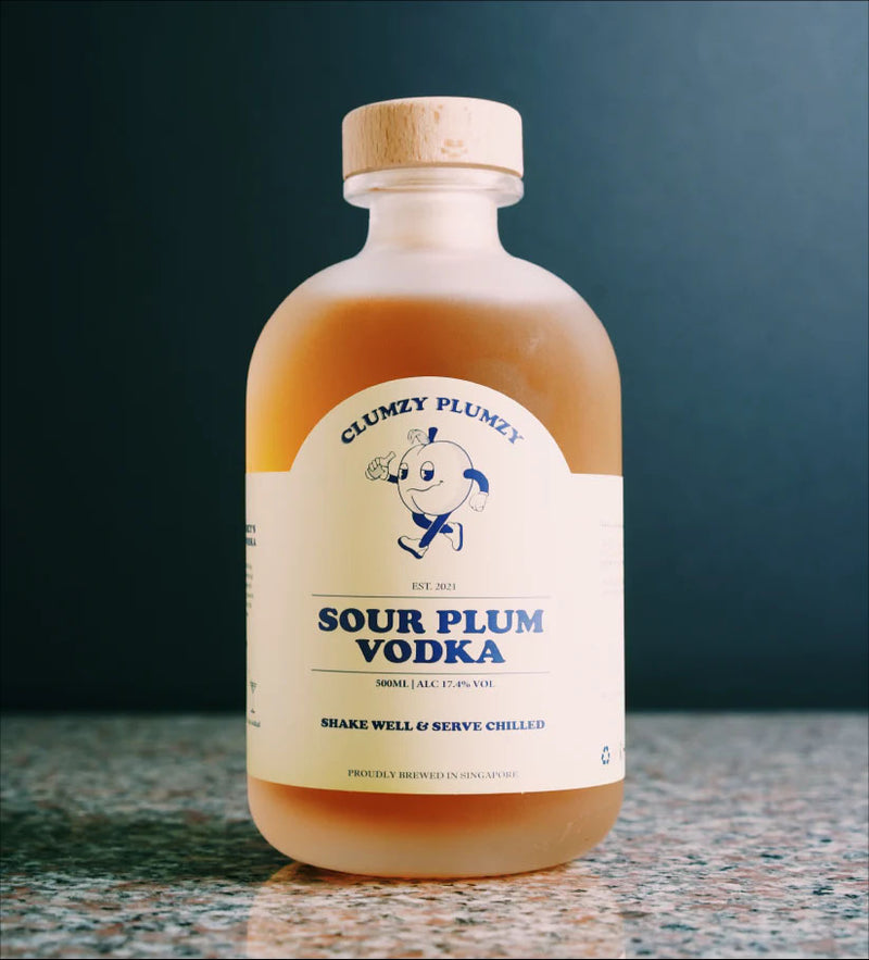 Bundle of 3 Bottles Clumzy Plumzy Sour Plum Vodka ABV 17.4% 500ml