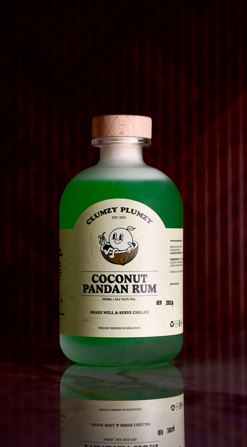 Bundle of 3 Bottles Clumzy Plumzy Coconut Pandan Rum ABV 19.1% 500ml