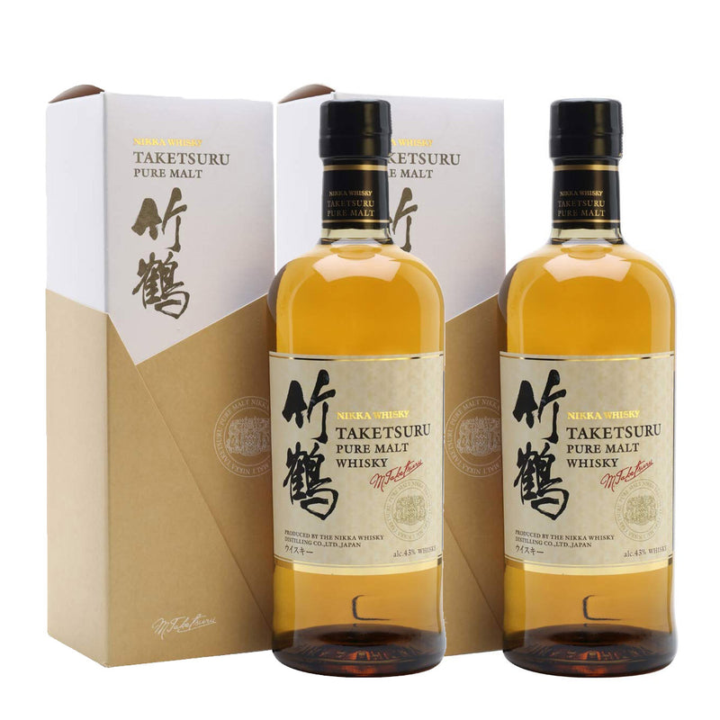 Bundle of 2 Bottles Nikka Taketsuru Pure Malt ABV 43% 700ml with Gift Box