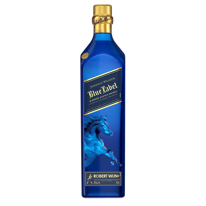 Bundle of 2 Bottles Johnnie Walker Blue Label Year Of The Horse Limited Lunar New Year Edition ABV 40% 750ml Free Decanter