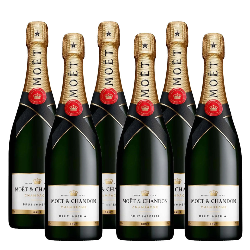 Bundle of 6 Bottles Moet & Chandon Imperial Brut Champagne ABV 12