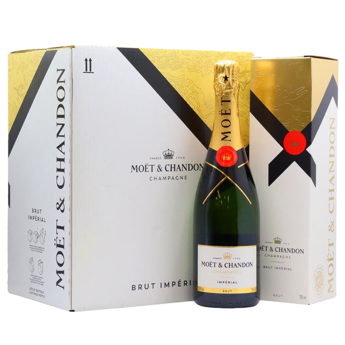 Bundle of 6 Bottles Moet & Chandon Imperial Brut Champagne ABV 12% 750ml (With Box)