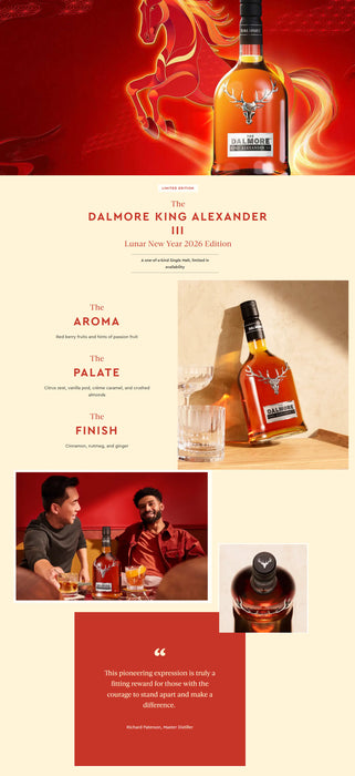 The Dalmore King Alexander lll Single Malt Whisky Year Of Horse 2026 ABV 40% 700ml