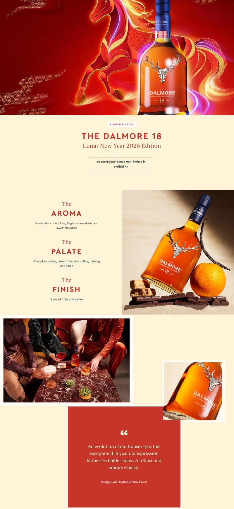 The Dalmore 18 Year Single Malt Whisky Year Of Horse 2026 ABV 43% 700ml