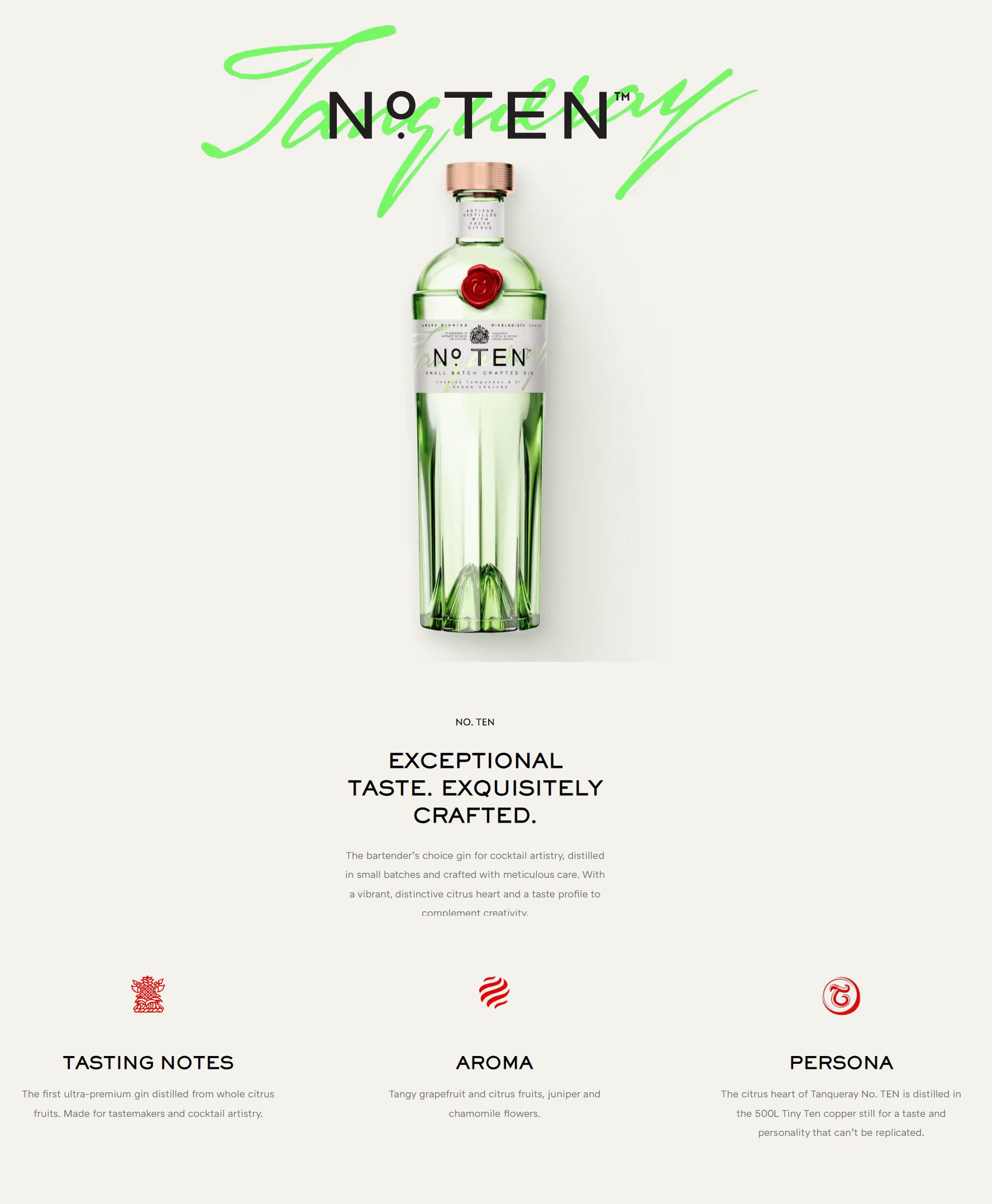 Tanqueray No.Ten ABV 47.3% 700ml — The Liquor Shop Singapore