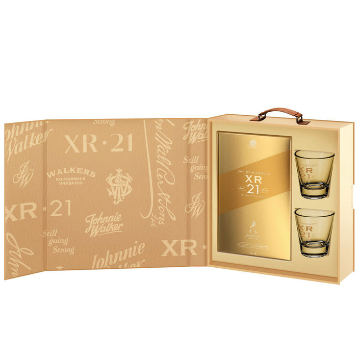 Johnnie Walker XR 21 750ml Festive Pack 2025 with 2 Glasses