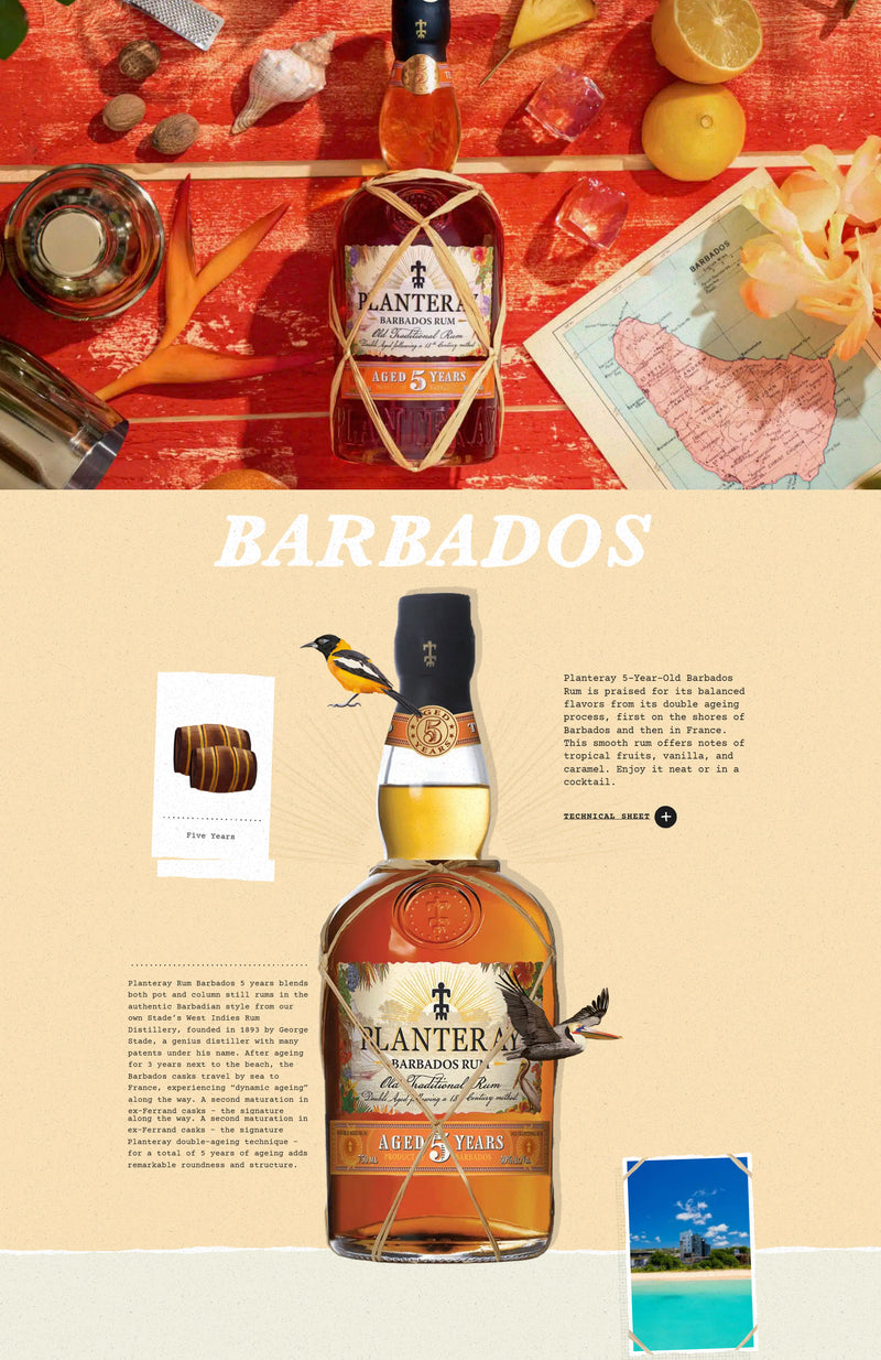Planteray Barbados Rum 5 Year ABV 40% 700ml