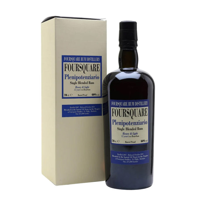 Foursquare Plenipotenziario 2007 12 Year Old Single Traditional Blended Rum ABV 60% 700ml