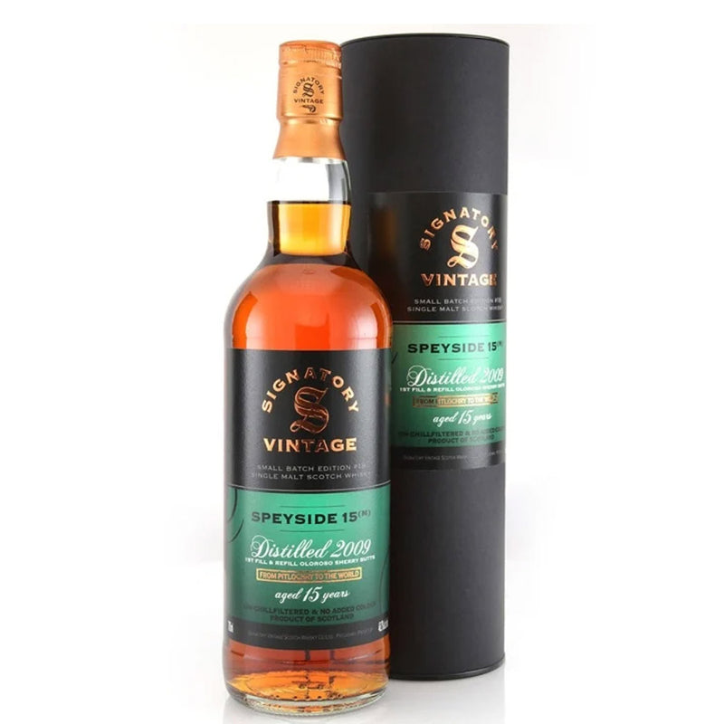 Speyside 15 (M) 15 Year Old 2009 1st Fill & 2nd Fill Oloroso Sherry Butts Signatory Vintage Small Batch Edition #19 Speyside Single Malt Scotch Whisky ABV 48.2% 700ml