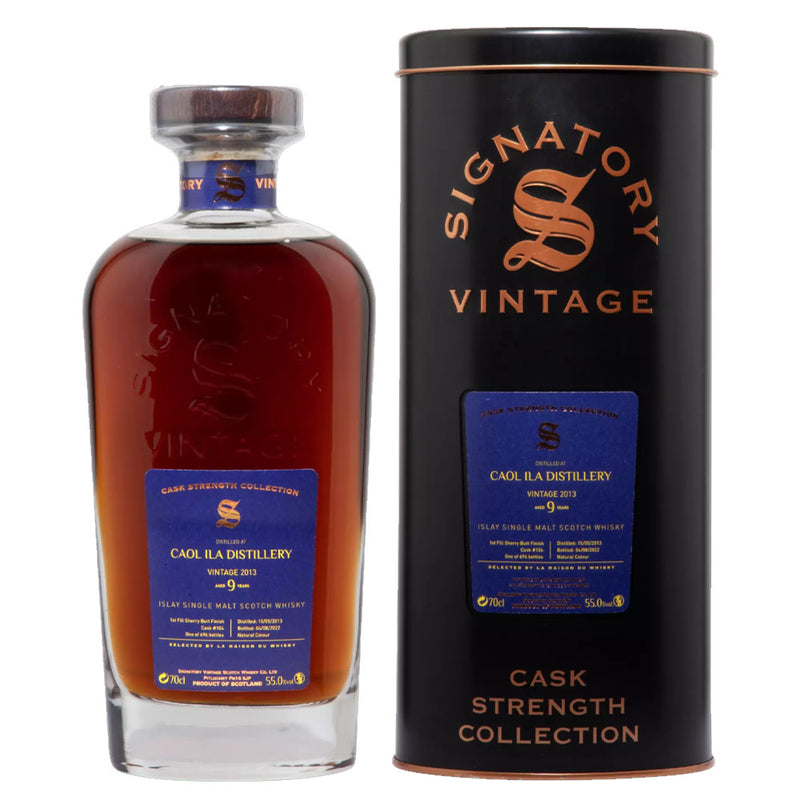Caol Ila 9 Year Old 2013 Signatory Vintage Cask Strength Collection Islay Single Malt Scotch Whisky ABV 55% 700ml