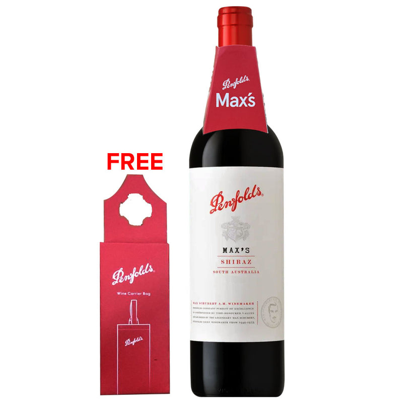 Penfolds Max's Shiraz 750ml Free Penfolds Wine Carrier Bag