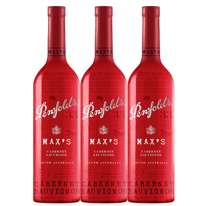 Bundle of 3 Bottles Penfolds Max's Red Wine - Cabernet Sauvignon 750ml