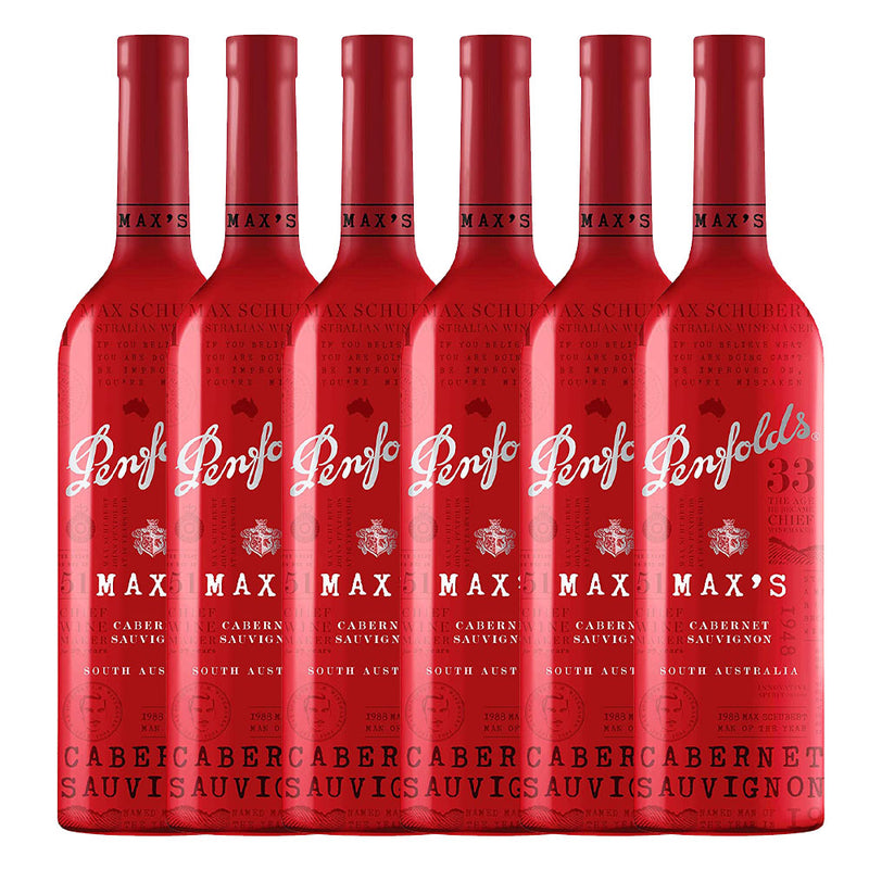 Bundle of 6 Bottles Penfolds Max's Red Wine - Cabernet Sauvignon 750ml