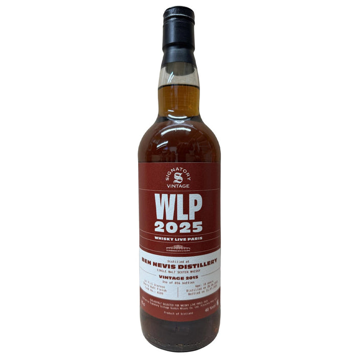 Ben Nevis 10 Year Old 2015 1st Fill Oloroso Sherry Butt Finish #209 Whisky Live Paris 2025 Signatory Vintage Single Malt Whisky ABV 46% 700ml