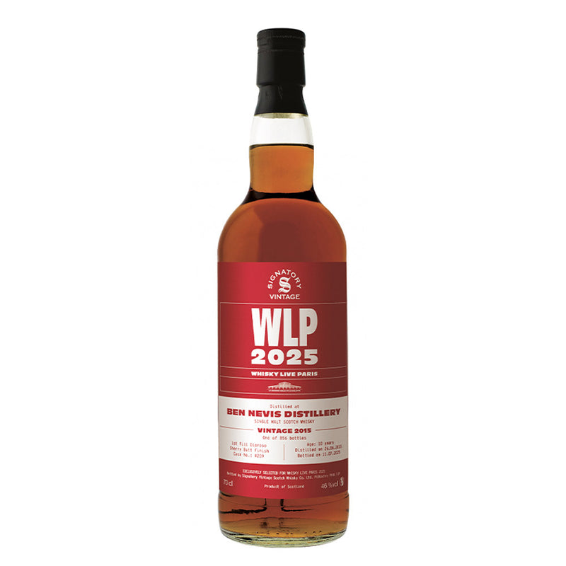 Ben Nevis 10 Year Old 2015 1st Fill Oloroso Sherry Butt Finish #209 Whisky Live Paris 2025 Signatory Vintage Single Malt Whisky ABV 46% 700ml