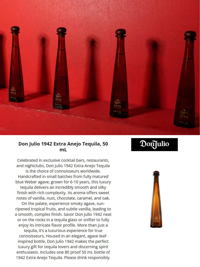 Bundle of 6 Don Julio 1942 Tequila ABV 40% 50ml (Miniature)