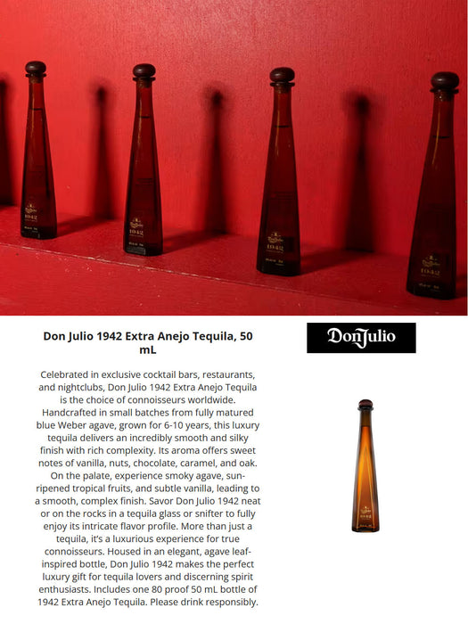 Bundle of 6 Don Julio 1942 Tequila ABV 40% 50ml (Miniature)