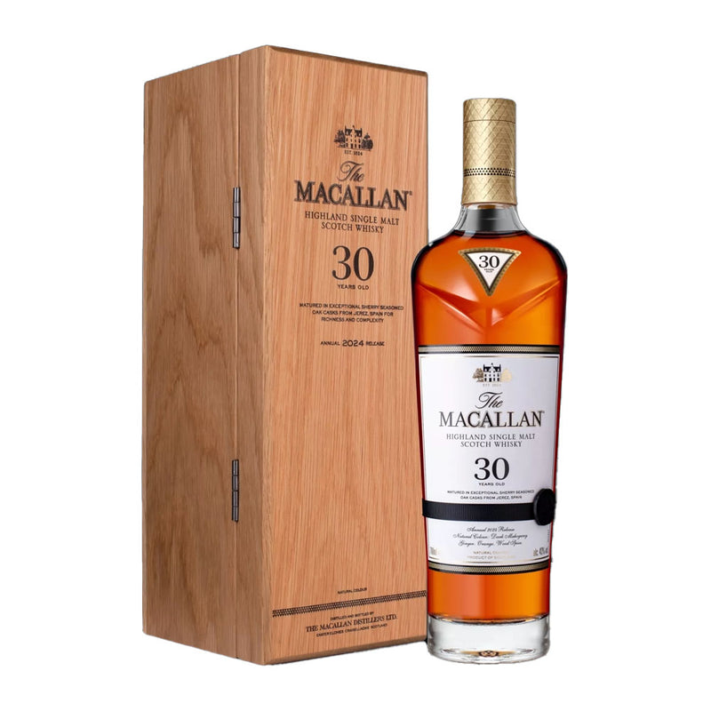 The Macallan Sherry Oak 30 Years Old ABV 43% 700ml 2024 Release in Wooden Box (Official Local Agent Stock)