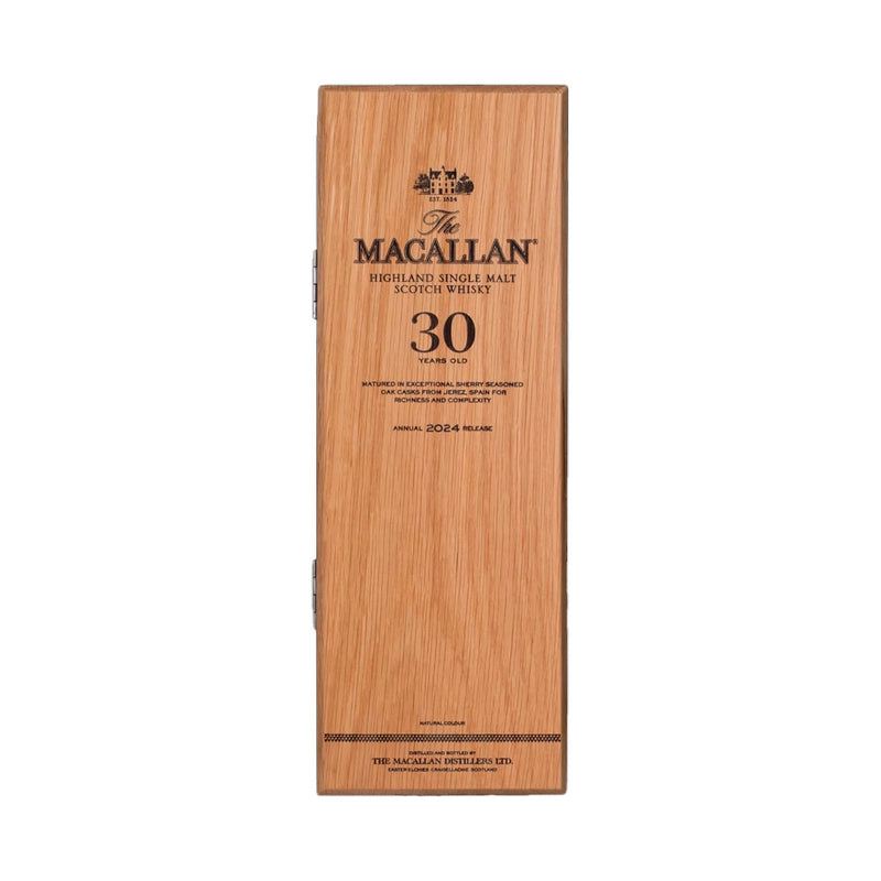 The Macallan Sherry Oak 30 Years Old ABV 43% 700ml 2024 Release in Wooden Box (Official Local Agent Stock)