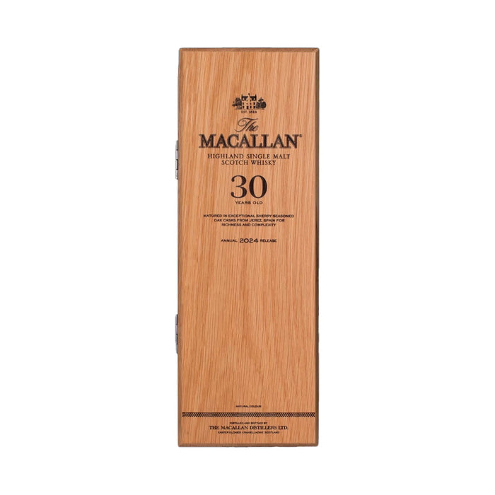 The Macallan Sherry Oak 30 Years Old ABV 43% 700ml 2024 Release in Wooden Box (Official Local Agent Stock)