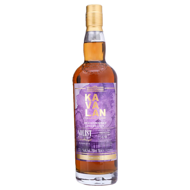 Kavalan 9 Years 2016 Solist Peated Cask Strength Single Malt Whisky Itinéraries Collection ABV 57.1% 700ml