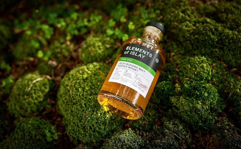 Elements Of Islay Cask Edit Blended Malt Scotch Whisky Gift Set with Flask ABV 46% 700ml
