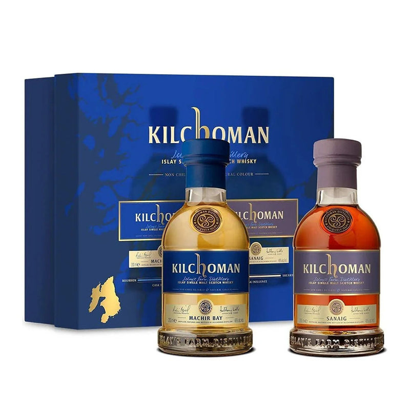Kilchoman Machir Bay & Sanaig Single Malt Scotch Whisky (2 x 200ml) Gift Set