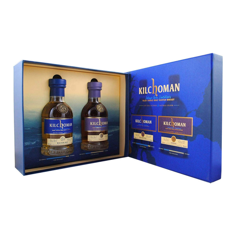 Kilchoman Machir Bay & Sanaig Single Malt Scotch Whisky (2 x 200ml) Gift Set
