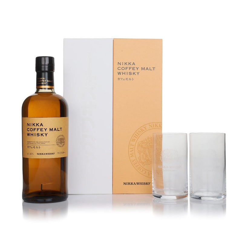 (Flash Sale) Nikka Coffey Malt  Gift Set with 2x Glasses ABV 45% 700ml Whisky
