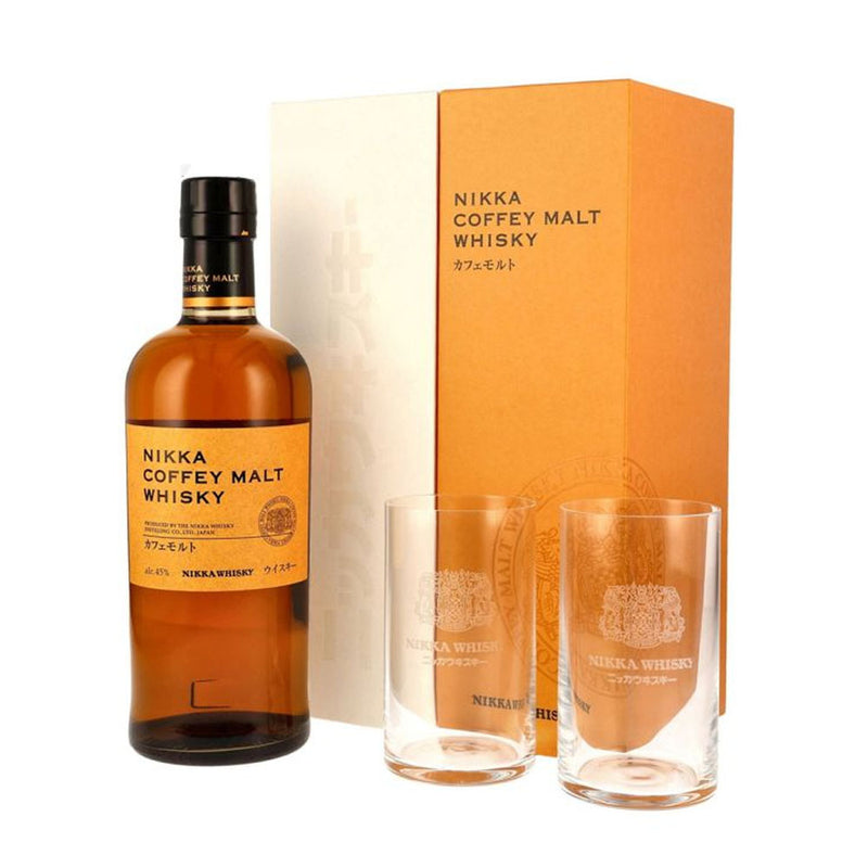 (Flash Sale) Nikka Coffey Malt  Gift Set with 2x Glasses ABV 45% 700ml Whisky