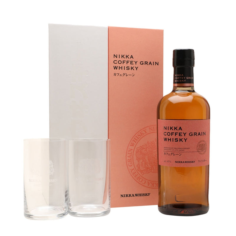 (Flash Sale) Nikka Coffey Grain Gift Set with 2x Glasses ABV 45% 700ml Whisky