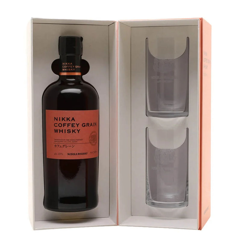(Flash Sale) Nikka Coffey Grain Gift Set with 2x Glasses ABV 45% 700ml Whisky