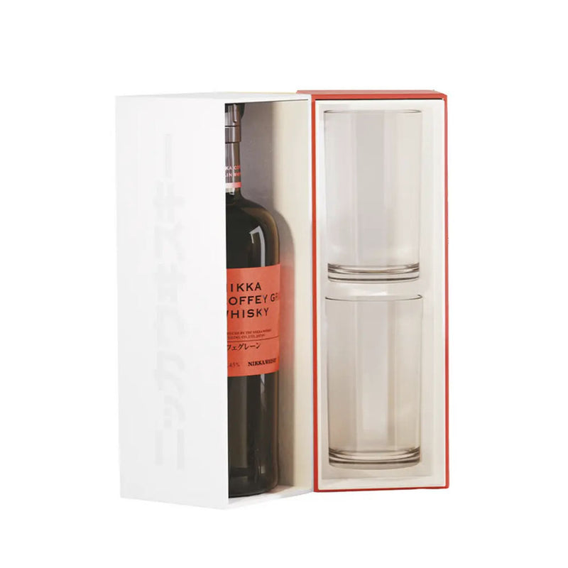 (Flash Sale) Nikka Coffey Grain Gift Set with 2x Glasses ABV 45% 700ml Whisky