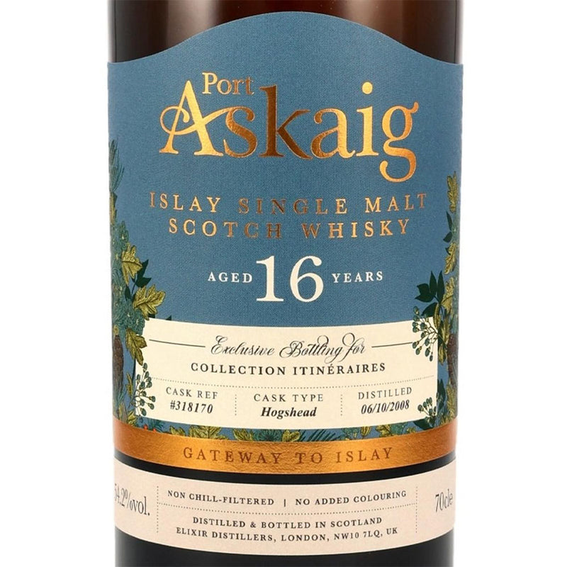 Port Askaig 16 Year Old 2008 Hogshead #318170 Itineraires Islay Single Malt Scotch Whisky ABV 54.2% 700ml