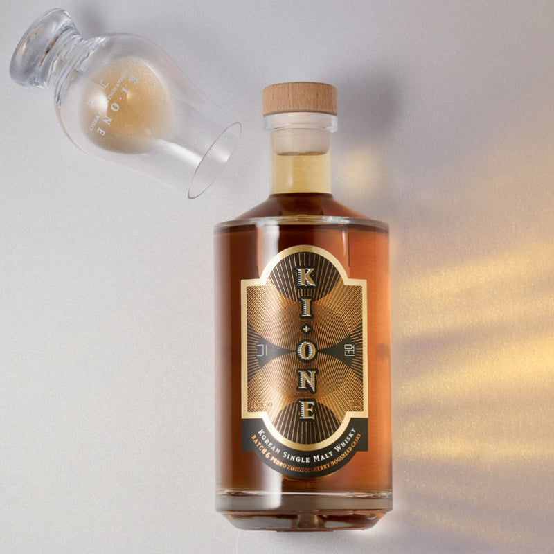 Ki One Batch 6 Pedro Ximenez Sherry Hogshead Cask Single Malt Korean Whisky ABV 46% 700ml + Ki One Unicorn Korean Single Malt Whisky ABV 56.6% 200ml (Bundle Deal)