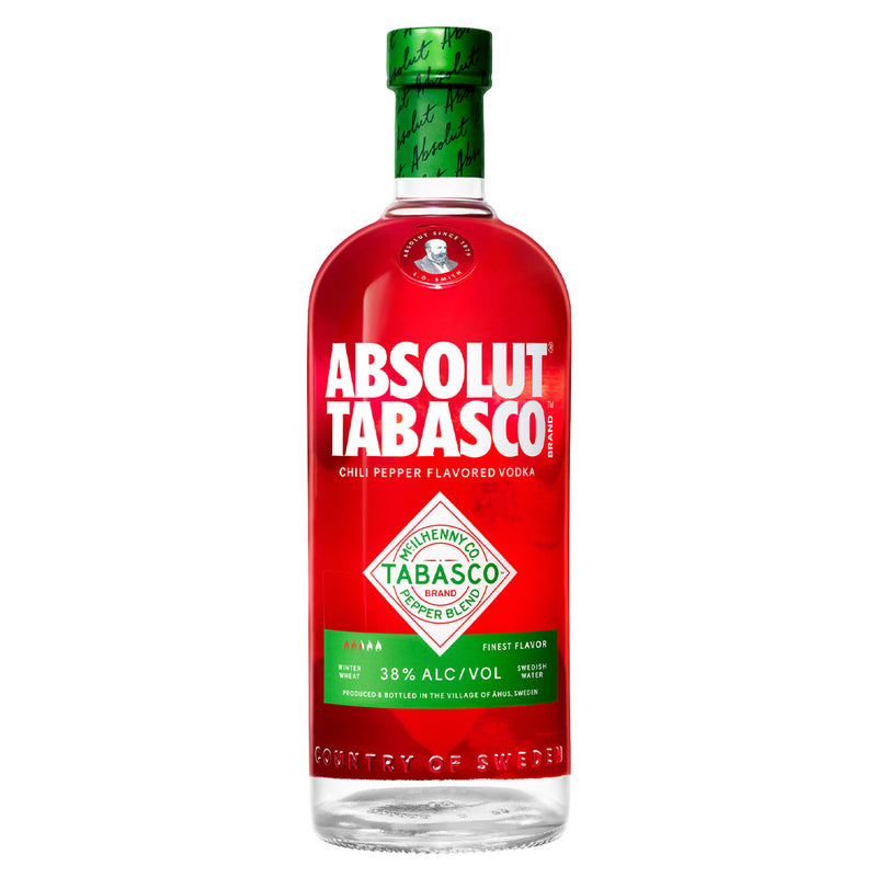 Absolut Tabasco Chili Pepper Flavored Vodka ABV 38% 700ml