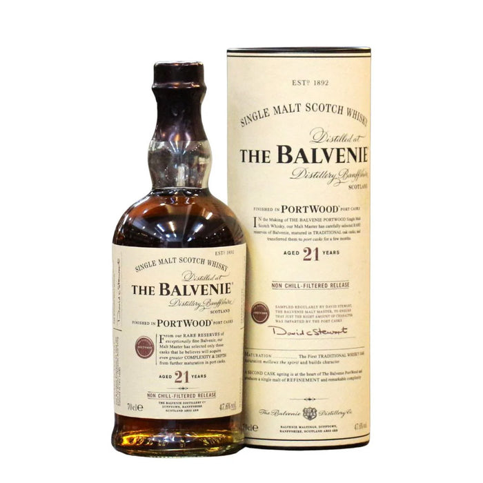 Balvenie Port Wood 21 Year Old Single Malt Scotch Whisky ABV 47.6% 700ml (Older Version ABV 47.6%)